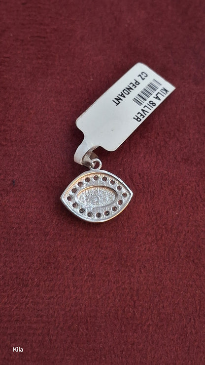92.5 Silver Evil Eye Pendant | Protective Stylish Design | Elegant Jewellery