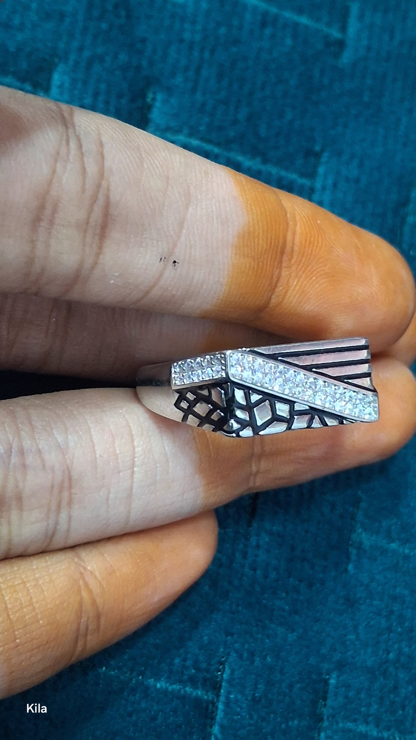 92.5 Silver Men’s Ring Size 23 | Stylish Bold Finish | Elegant Fashion Jewellery