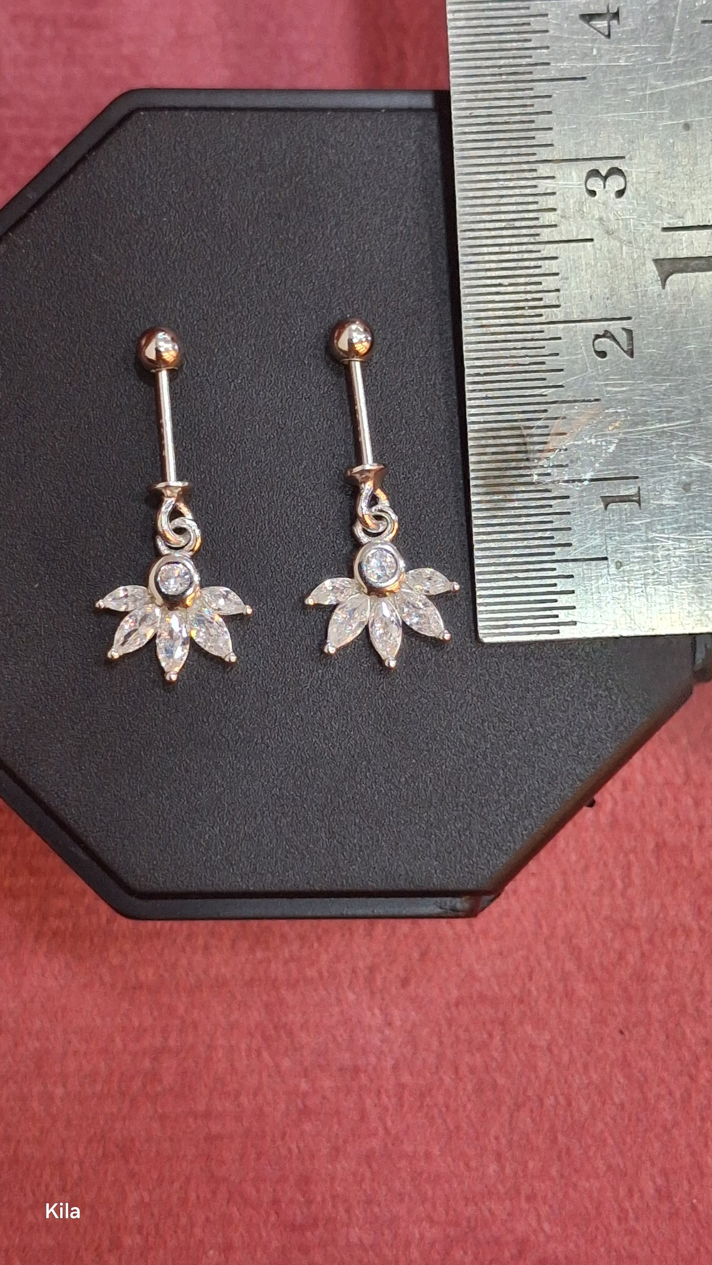 92.5 Silver Five Leaf Hanging Bugadi (Single Piece) | Stylish Elegant Design | Jewellery