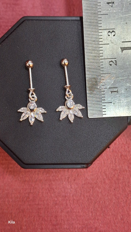 92.5 Silver Five Leaf Hanging Bugadi (Single Piece) | Stylish Elegant Design | Jewellery