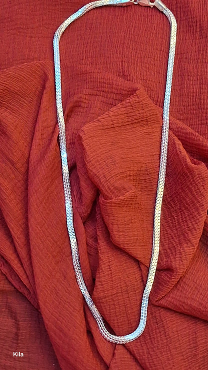 92.5 Silver Men’s Chain 20 Inches | Stylish Smooth Finish | Elegant Jewellery