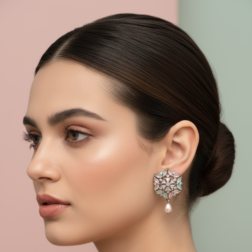 92.5 Silver Pastel Elegance Jewellery | Soft Tone Design | Stylish Collection