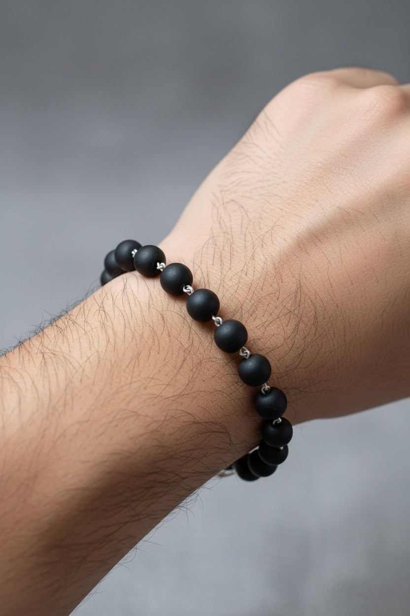 silver karungali bracelet