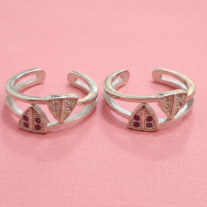 92.5 Silver Stylish Toe Rings | Minimal Elegant Design | Jewellery