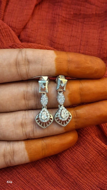 92.5 Silver Earrings | Stylish Premium Finish | Elegant Jewellery