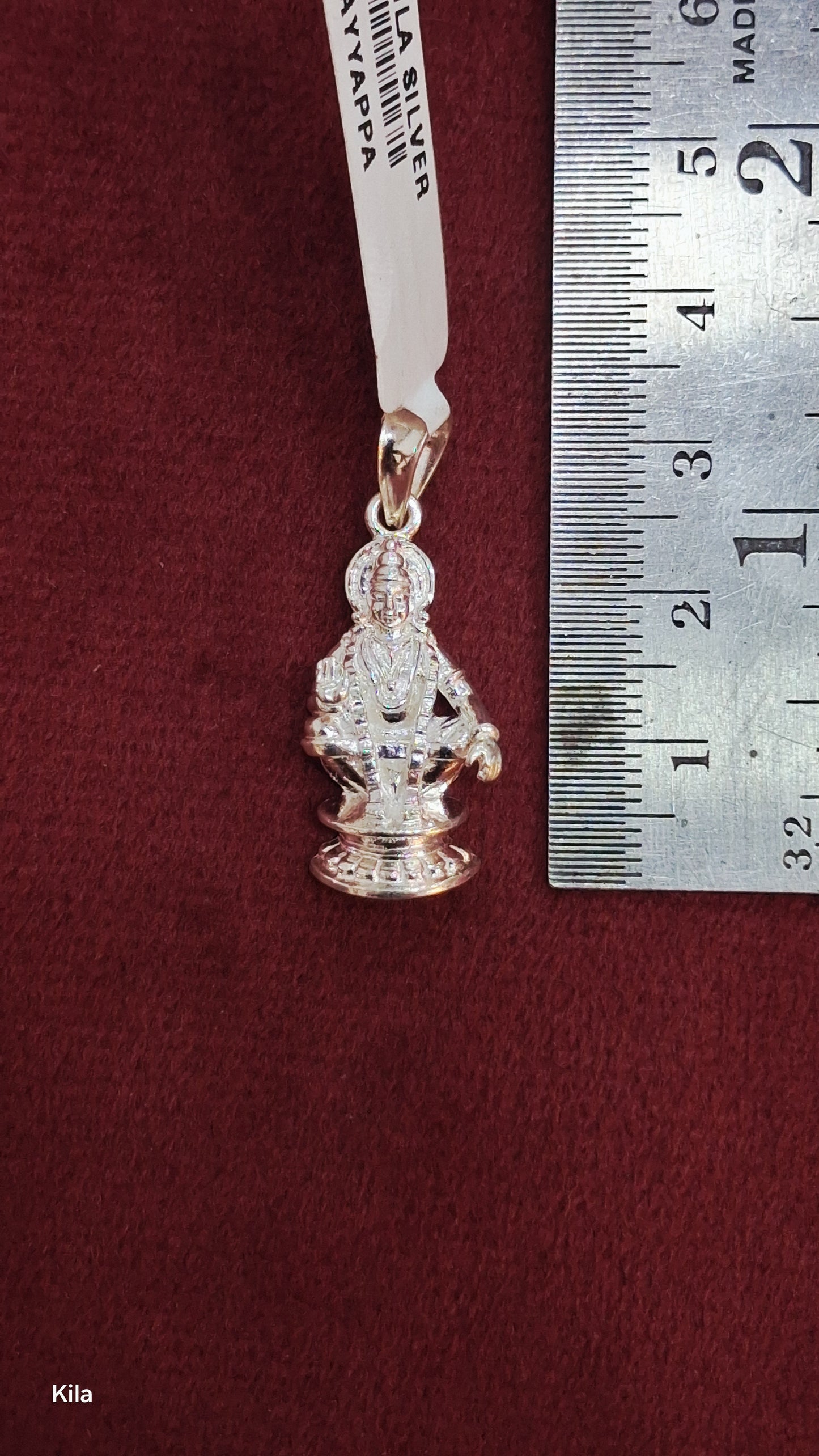 92.5 Silver Ayyappa Swamy Pendant | Devotional Elegant Design | Jewellery