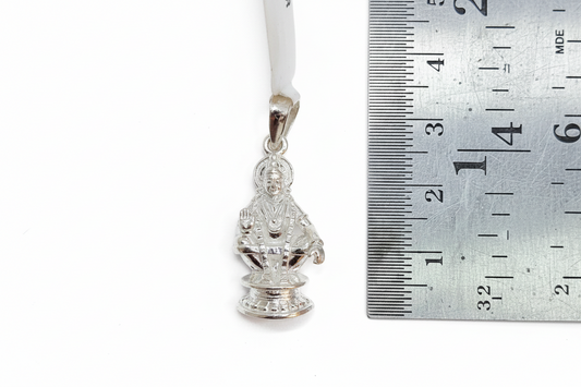 92.5 Silver Ayyappa Swamy Pendant | Devotional Elegant Design | Jewellery
