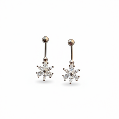 92.5 Silver Flower Bugadi | Stylish Elegant Floral Design | Jewellery pair