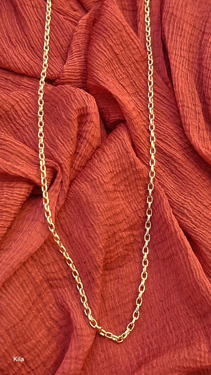 925 Silver Premium Gold Plated Chain 18 Inches | Stylish Elegant Design | Jewellery