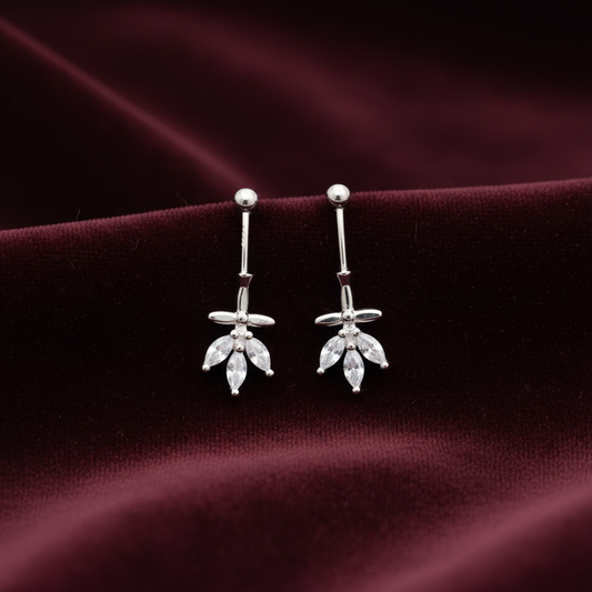 92.5 Silver Leaf Bugadi | Stylish Nature Design | Elegant Jewellery pair