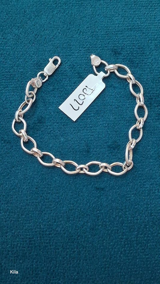 92.5 Silver Men’s Bracelet 8 Inches | Stylish Bold Finish | Elegant Fashion Jewellery