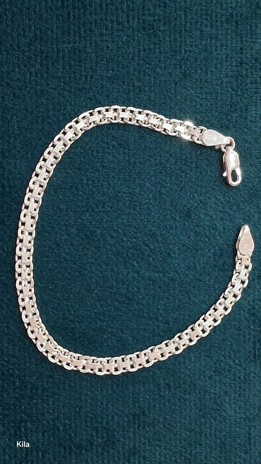 92.5 Silver Men’s Bracelet 8.5 Inches | Stylish Premium Finish | Elegant Jewellery