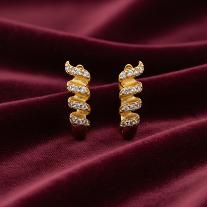 92.5 Silver White Stone Stylish Earrings | Premium Sparkle Design | Jewellery