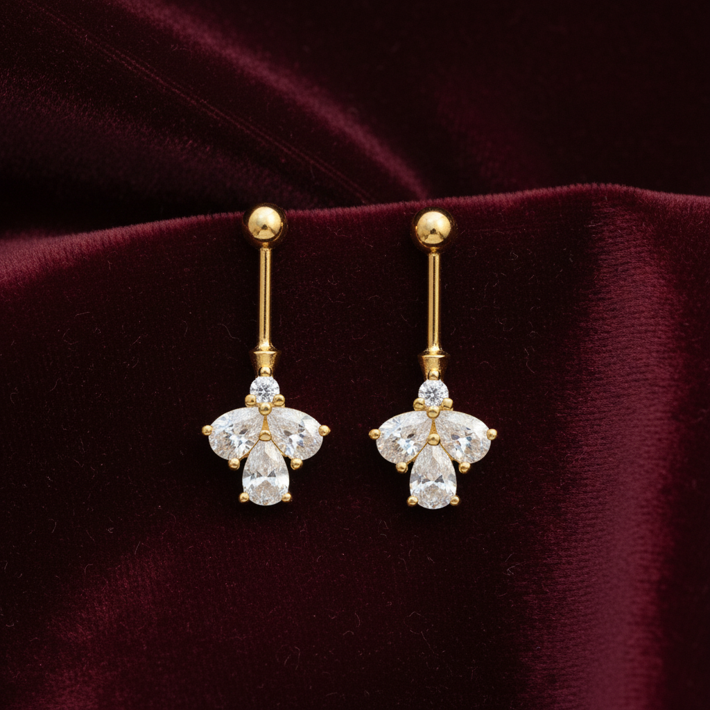 92.5 Silver White Stone Bugadi | Stylish Elegant Design | Premium Jewellery