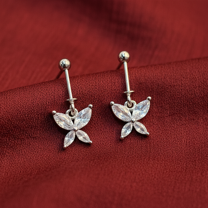 92.5 Silver Butterfly Drop Bugadi | Stylish Cute Design | Elegant Jewellery