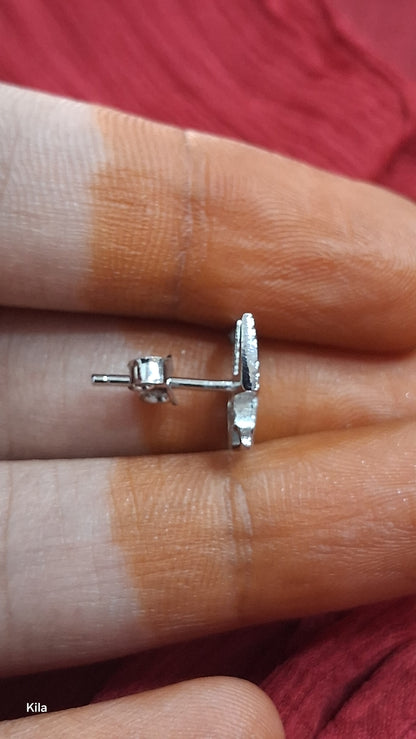 92.5 Silver Swastik Men’s Stud (Single) | Stylish Spiritual Design | Jewellery