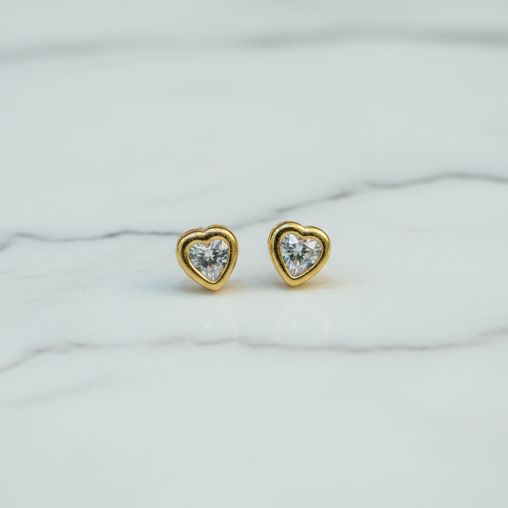 92.5 Silver Gold Plated Studs | Stylish Elegant Design | Everyday Jewellery