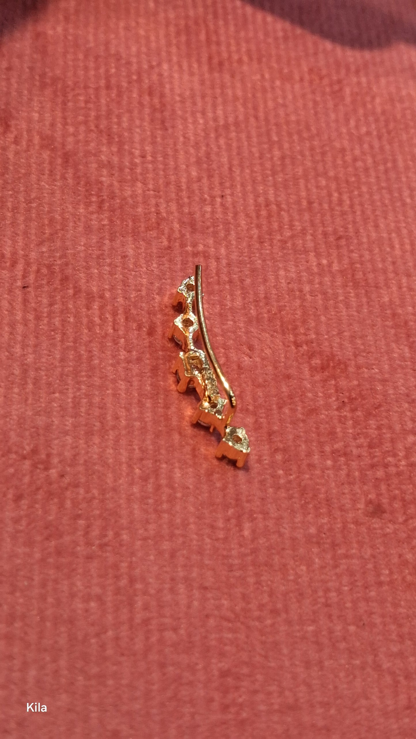 92.5 Silver Premium Gold Plated Earcuff | Refined Modern Design | Stylish Jewellery