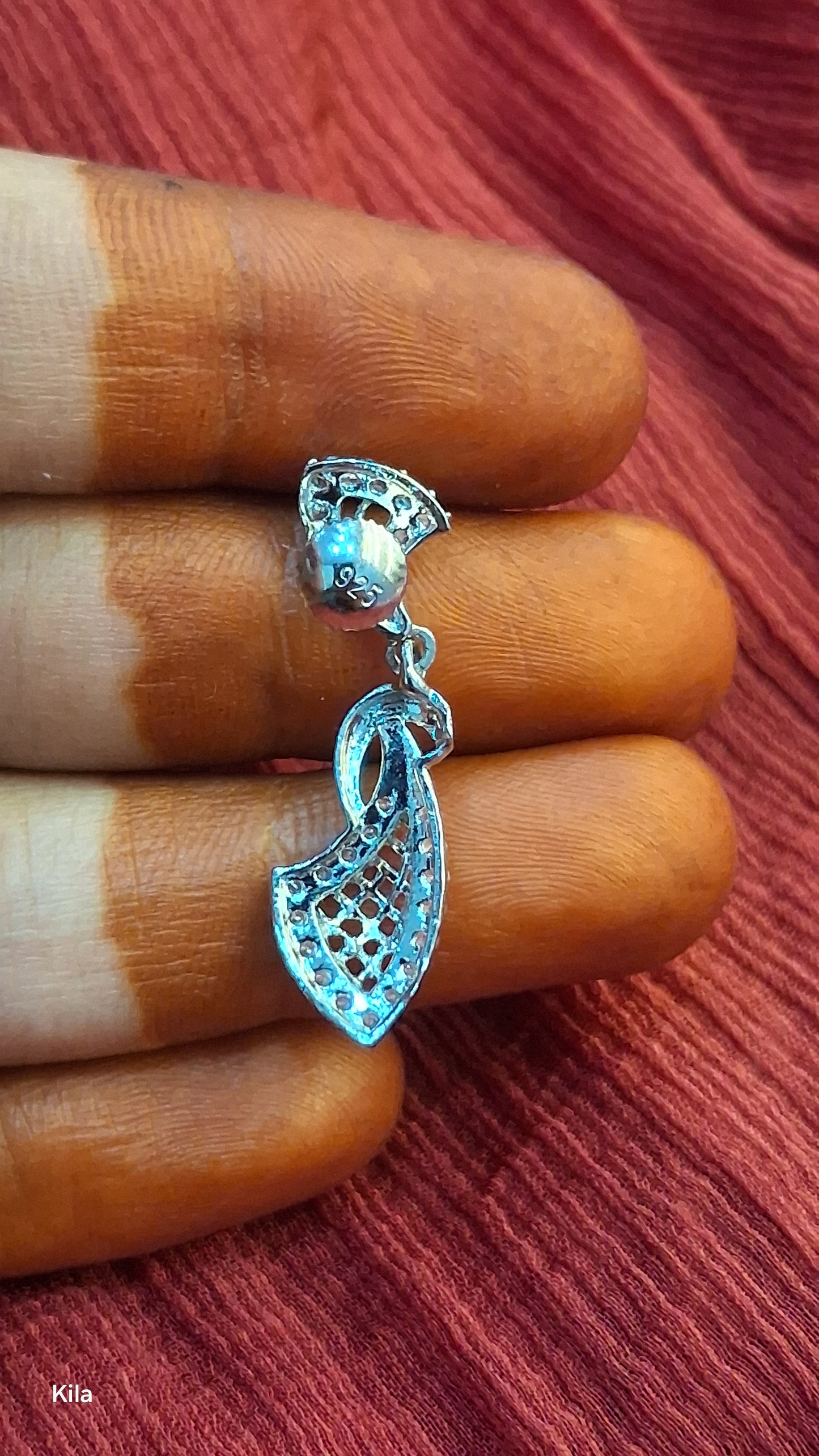 92.5 Silver Premium Earrings | Stylish Refined Design | Elegant Jewellery