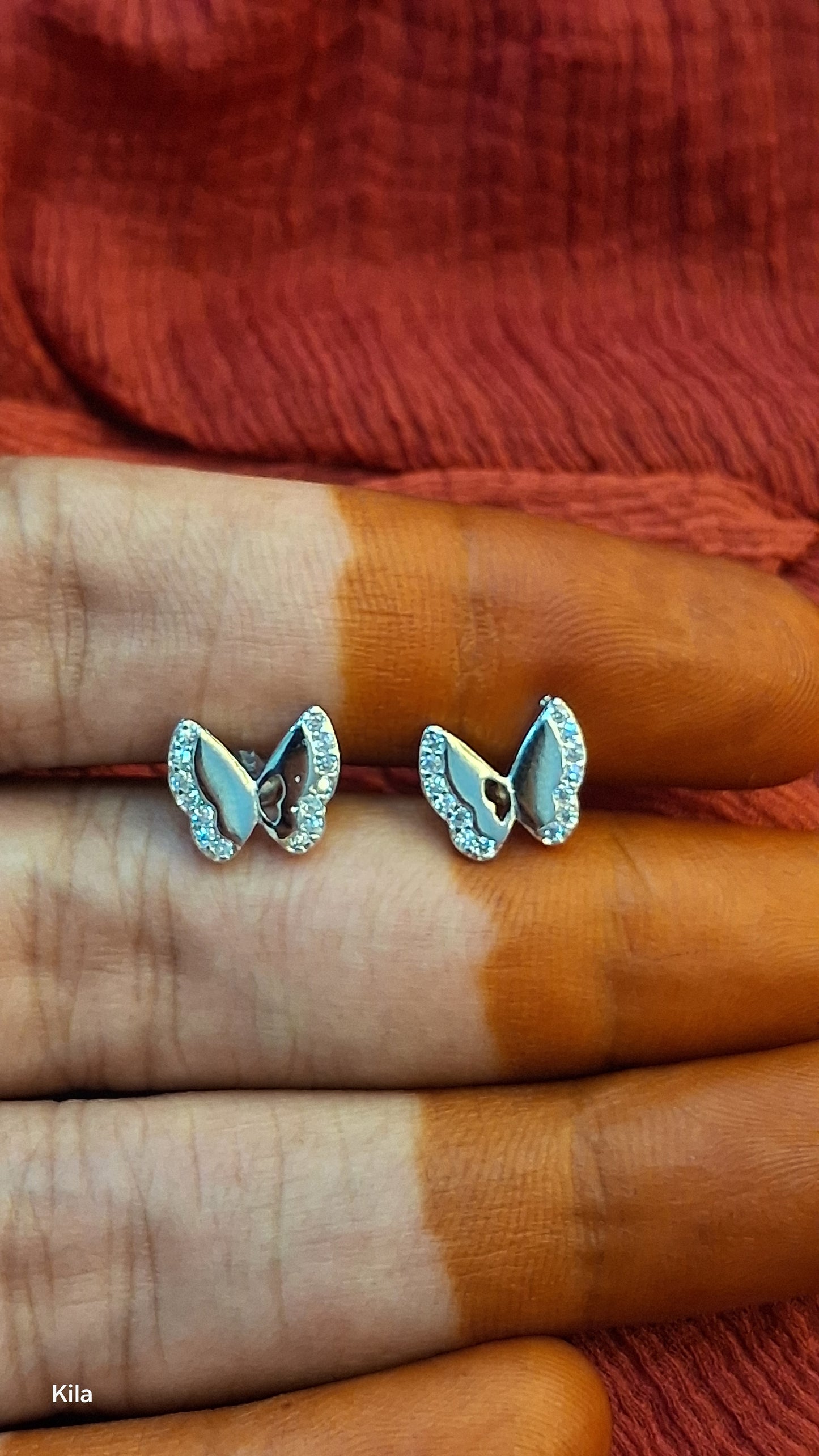 92.5 Silver Butterfly Studs | Stylish Elegant Design | Cute Jewellery