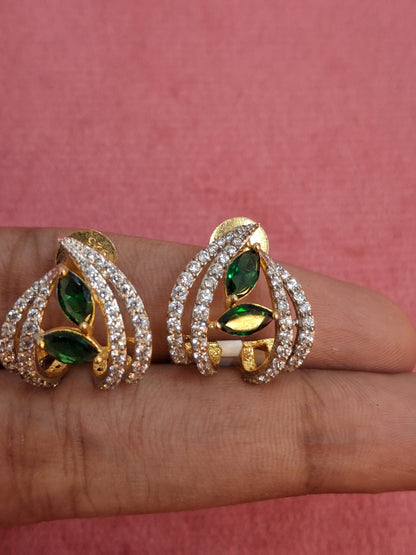 92.5 Silver Leaf Shaped Earrings | Elegant Nature Inspired Design | Jewellery