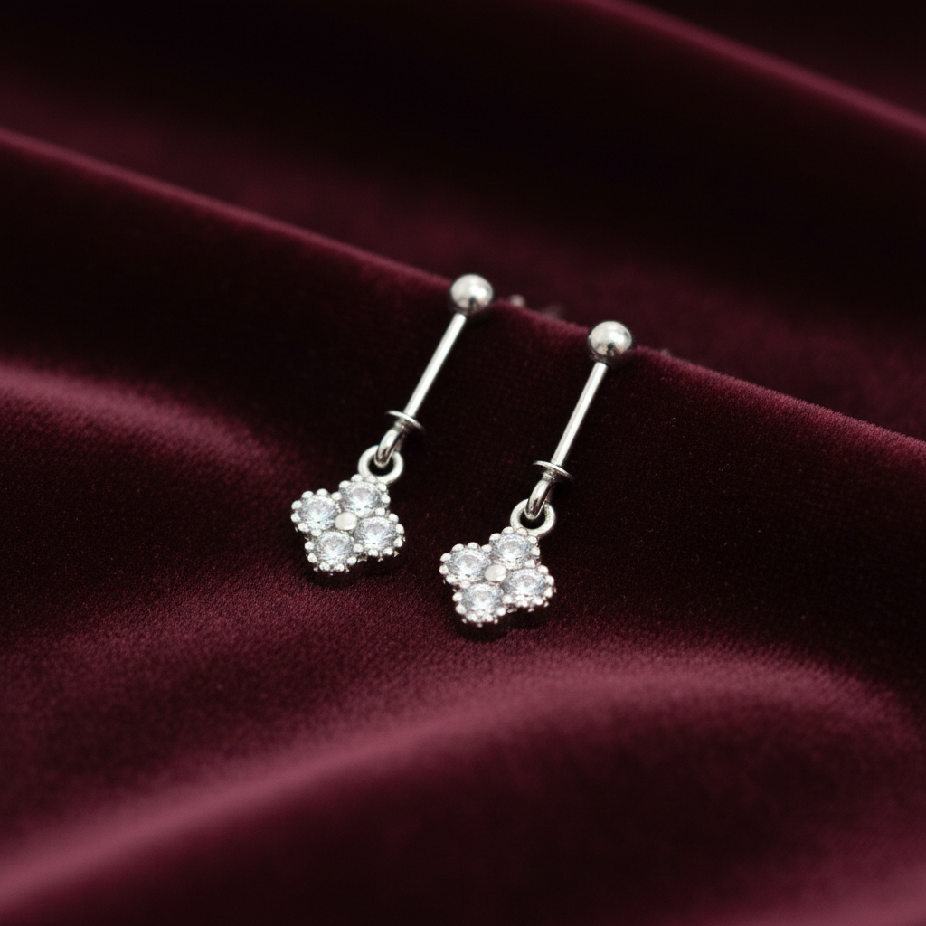 92.5 Silver Bugadi | Stylish Refined Design | Elegant Jewellery pair