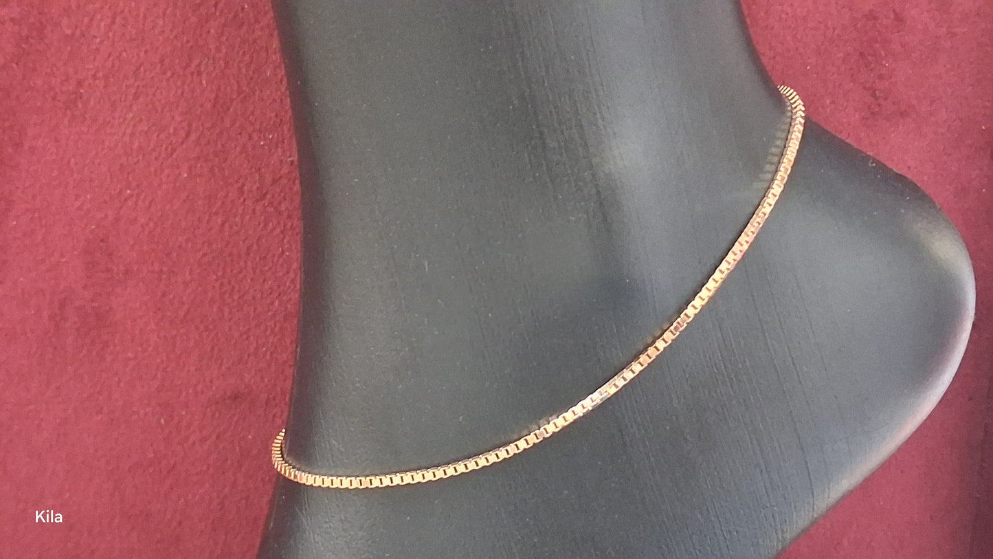 92.5 Silver Rose Gold Plated Anklets | Stylish Elegant Design | Jewellery