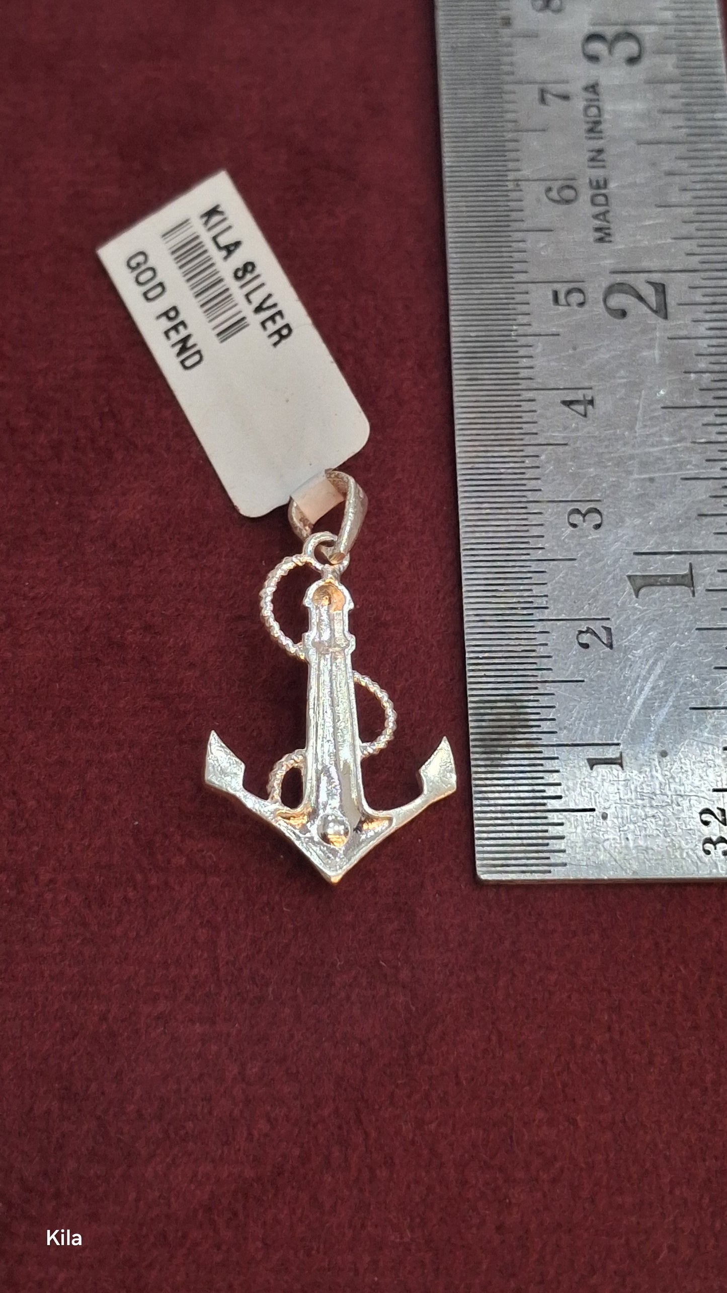 92.5 Silver Anchor Pendant | Stylish Nautical Design | Elegant Jewellery