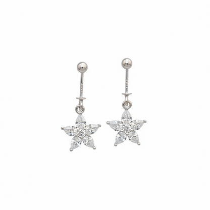 92.5 Silver Flower Bugadi | Stylish Minimal Floral Design | Elegant Jewellery