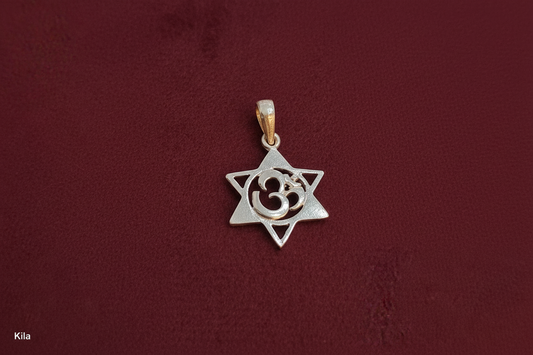 92.5 Silver OM Pendant | Sacred Symbol Design | Spiritual Jewellery