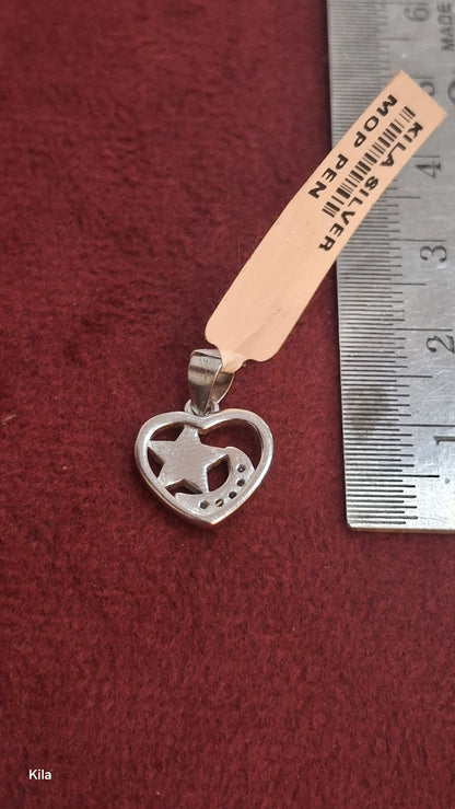 92.5 Silver Heart Pendant | Romantic Elegant Design | Stylish Jewellery