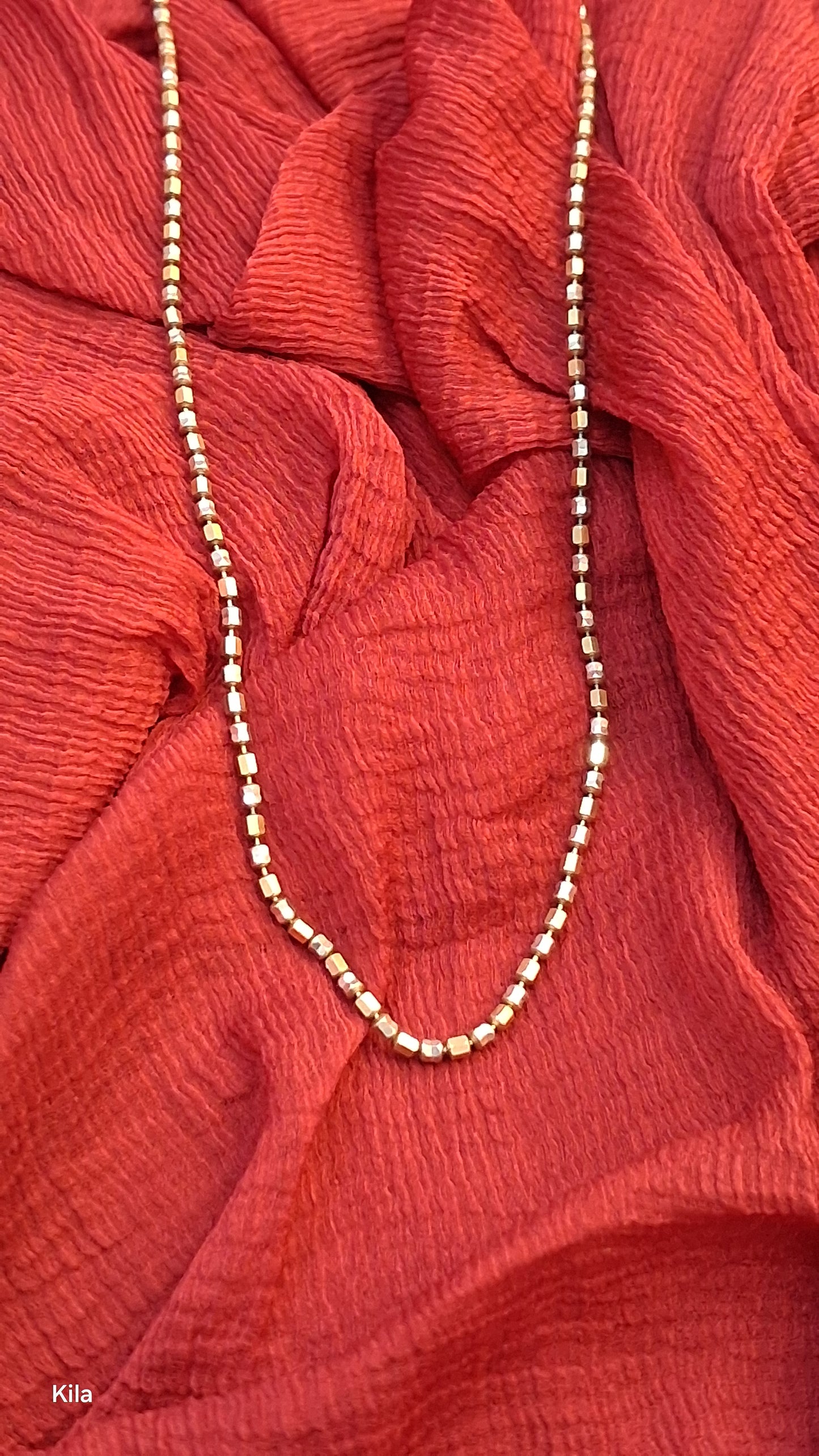 925 Silver Premium Dual Tone Chain 18 Inches | Stylish Elegant Design | Jewellery