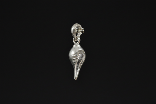 92.5 Silver Shankh Pendant | Traditional Spiritual Design | Elegant Jewellery