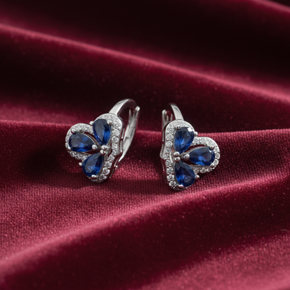92.5 Silver Blue Stone Toe Rings | Stylish Elegant Design | Jewellery