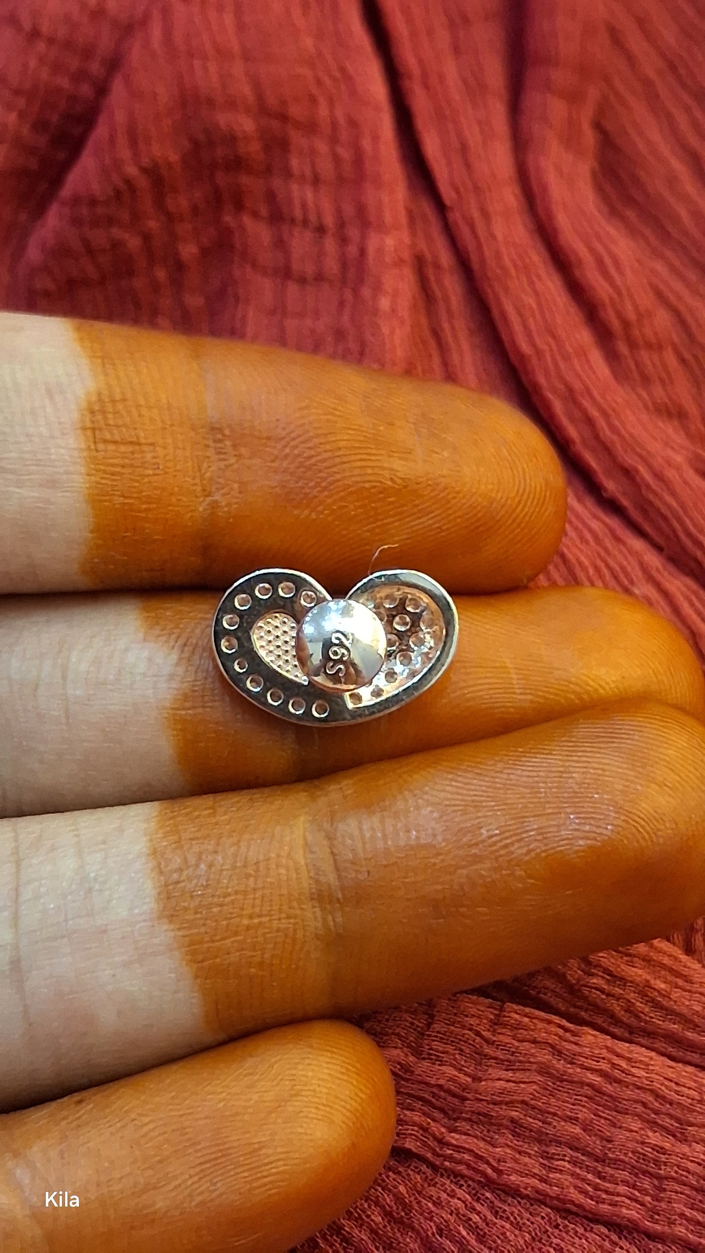 92.5 Silver Rose Gold Plated Heart Studs | Stylish Romantic Design | Elegant Jewellery
