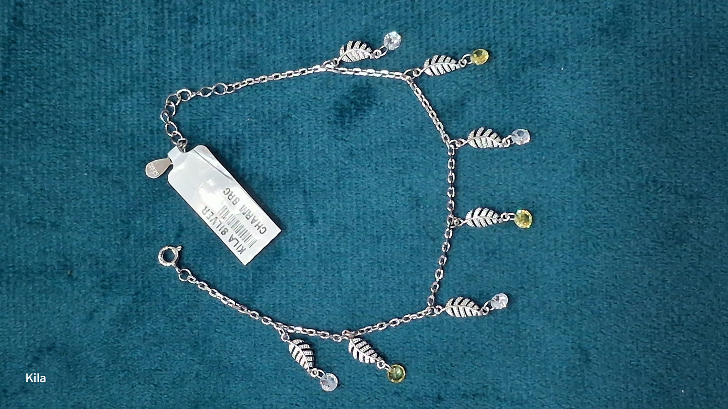 92.5 Silver Charm Bracelet | Stylish Trendy Design | Elegant Jewellery