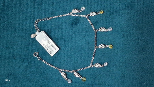 Silver stylish charm bracelet