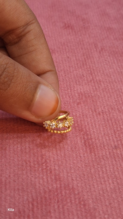92.5 Silver Gold Plated Earcuff (Single Piece) | Stylish Modern Design | Jewellery