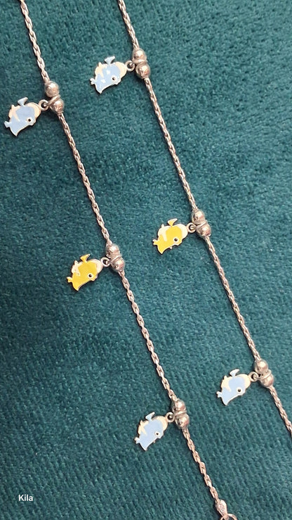 92.5 Silver Kids Anklets | Stylish Minimal Design | Elegant Jewellery
