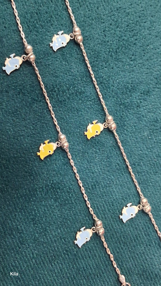92.5 Silver Kids Anklets | Stylish Minimal Design | Elegant Jewellery