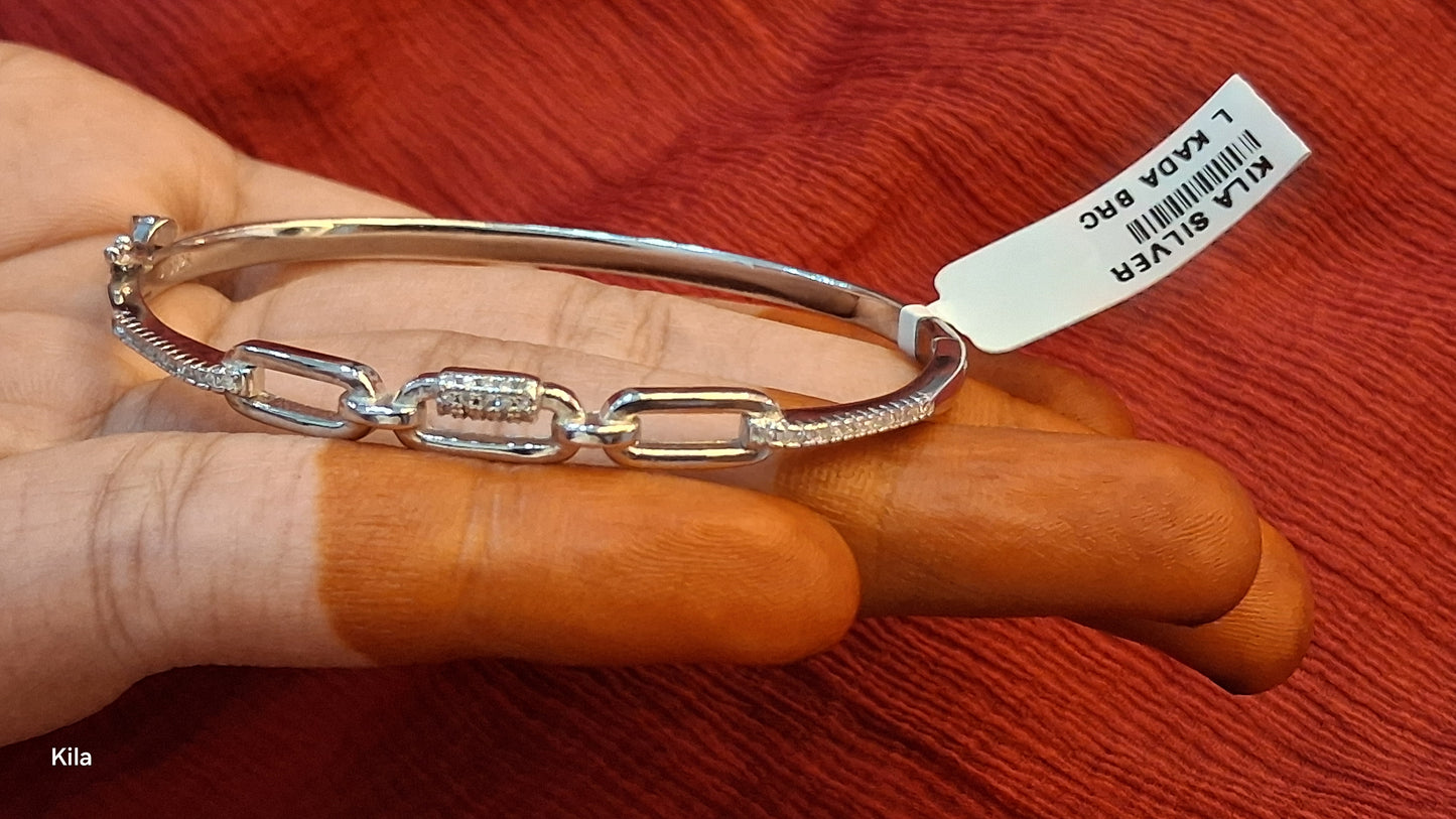 92.5 Silver Kada | Stylish Elegant Design | Traditional Jewellery