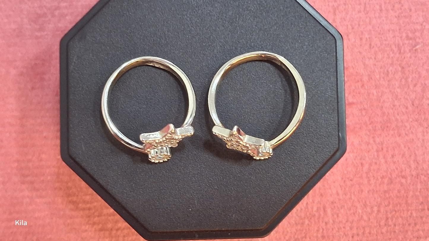 92.5 Silver Star Shape Toe Rings | Stylish Trendy Design | Jewellery