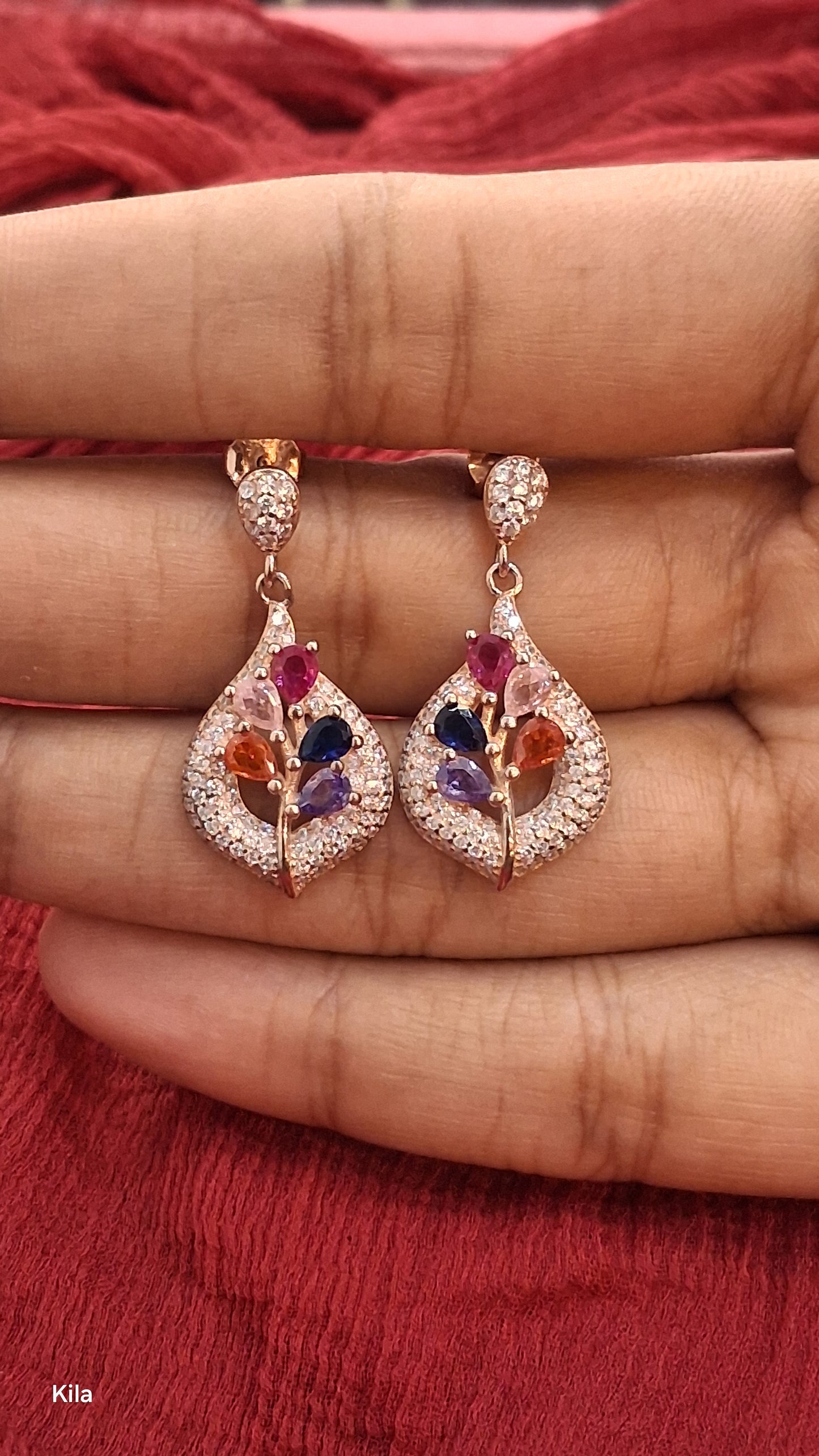 925 Silver Rose Gold Plated Pendant Set | Stylish Premium Design | Elegant Jewellery