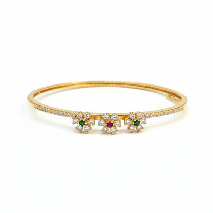 925 Triflower Kada | Stylish Floral Design | Elegant Jewellery