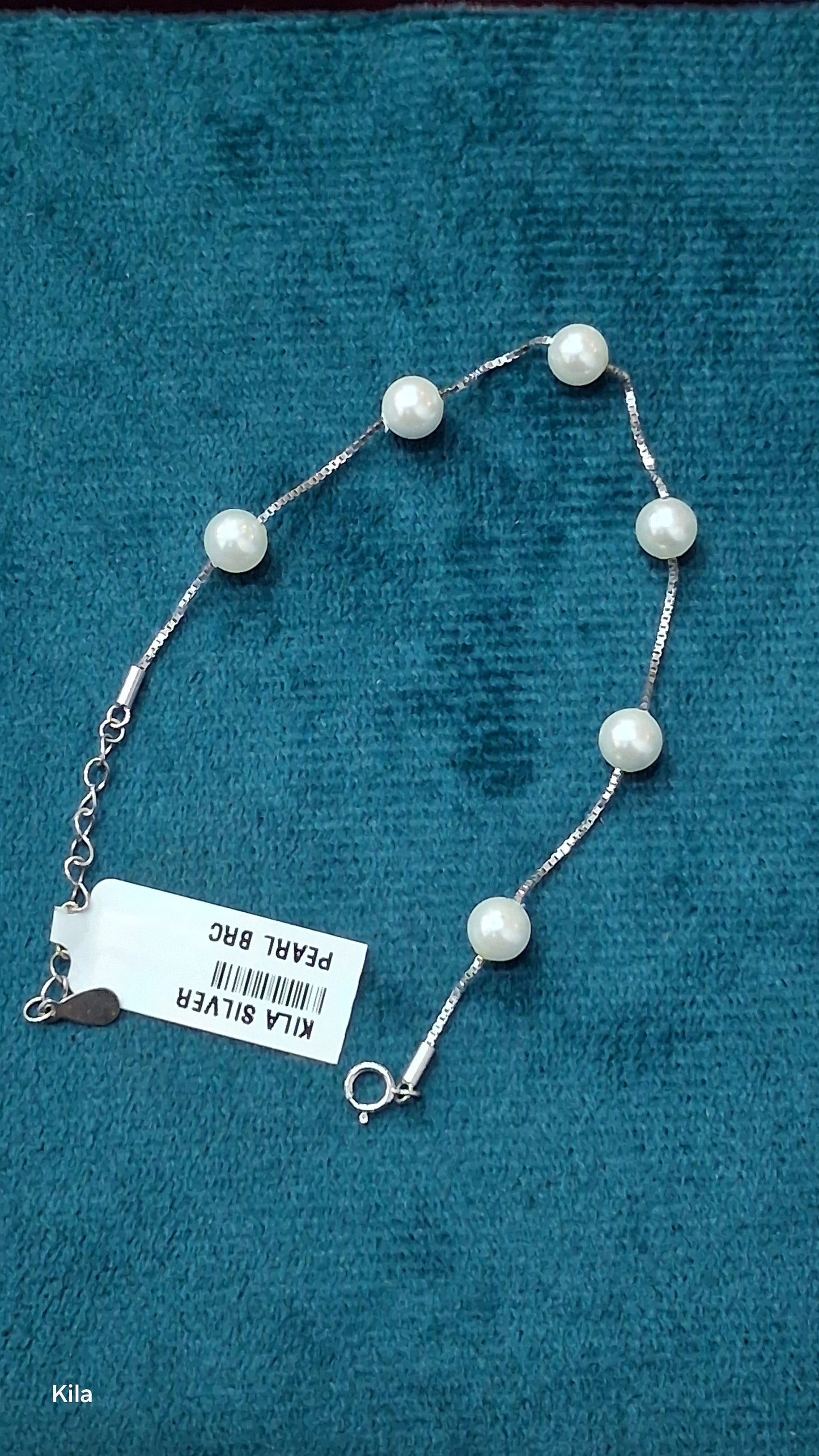 92.5 Silver Pearl Bracelet | Stylish Elegant Design | Premium Jewellery