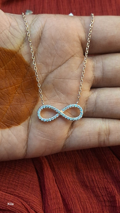 925 Silver Premium Rose Gold Plated Chain 18 Inches | Stylish Elegant Design | Jewellery