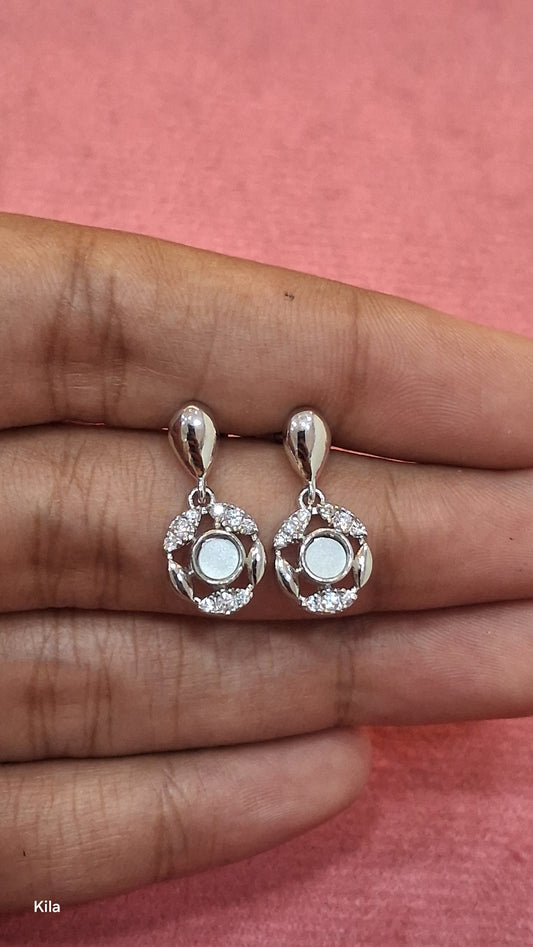 92.5 Silver Stylish Earrings | Modern Elegant Design | Jewellery
