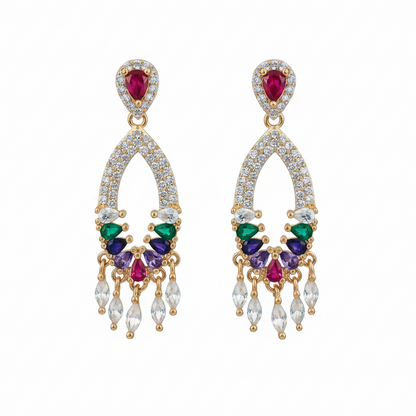 92.5 Silver Rose Gold Plated Earrings | Stylish Elegant Design | Premium Jewellery