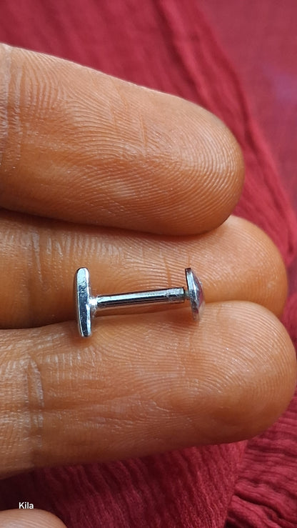 92.5 Silver Triangle Men’s Stud (Single) | Stylish Geometric Design | Jewellery