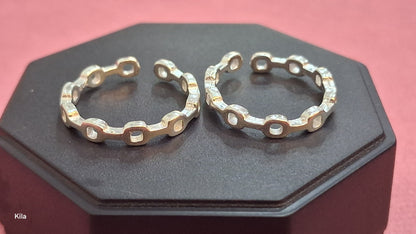 92.5 Silver Simple Stylish Toe Rings | Everyday Elegant Design | Jewellery